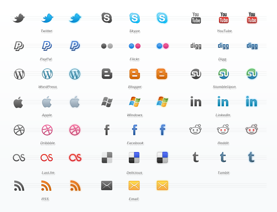 Social Media Icon Set