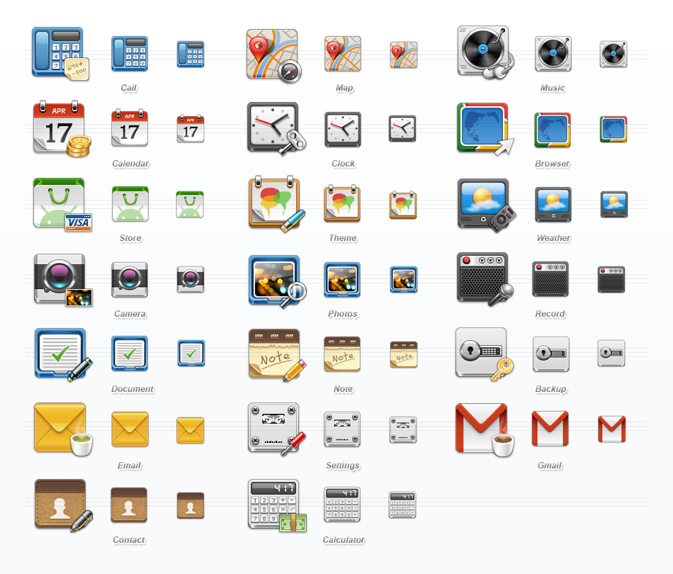 Mobile Application Icon Set