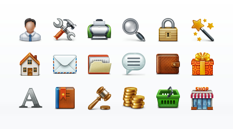 Application Toolbar Icon Set