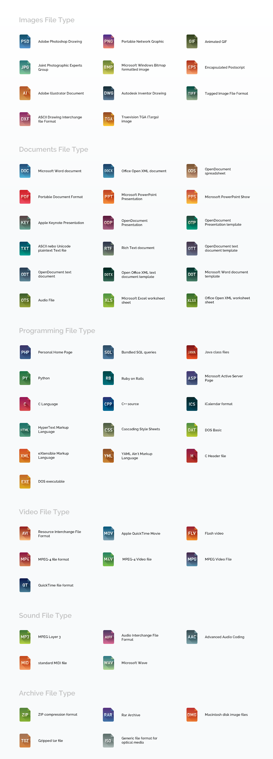 File Type Icon Set