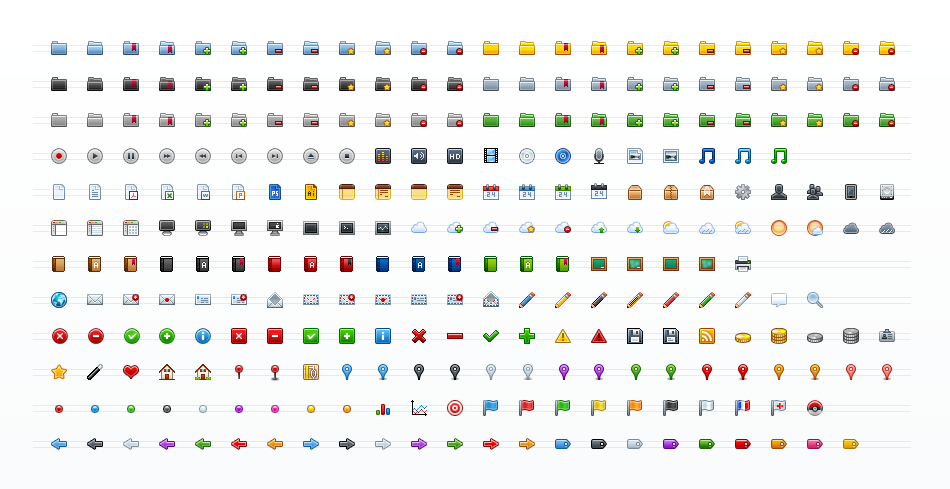 Colored Mini Icon Set