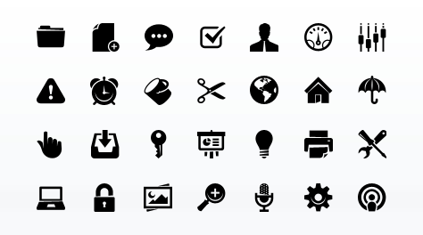 Pictograms Glyphs Icon Set