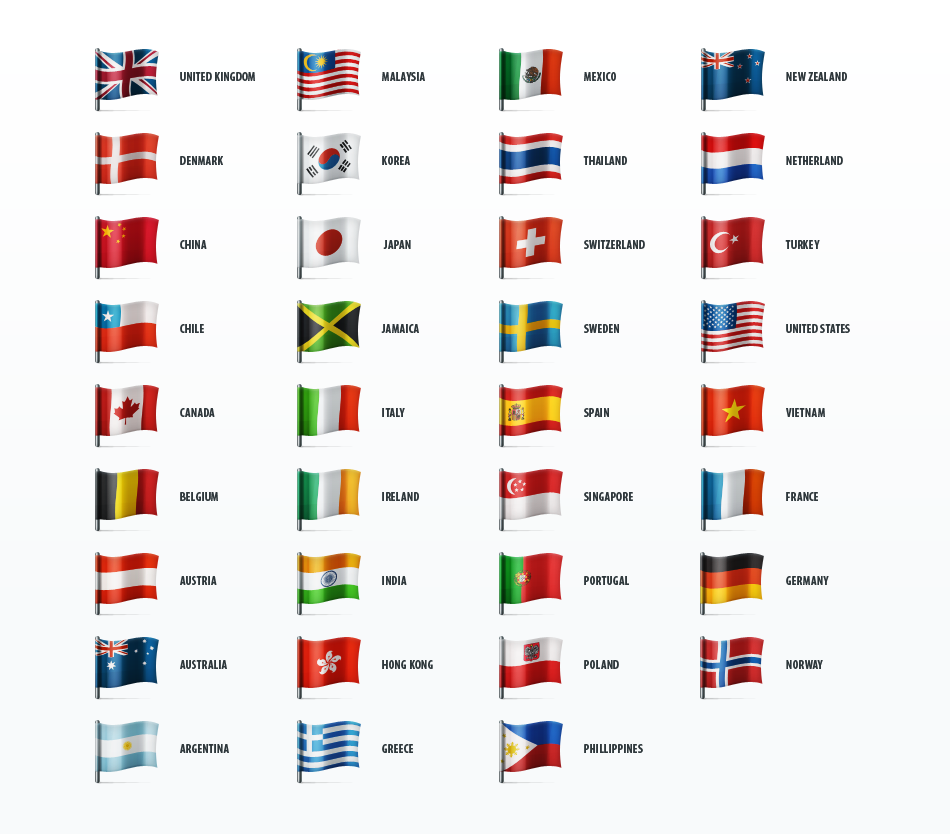 Country Flags Icon Set