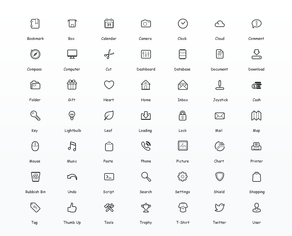 Simplicity Vector Icon Set