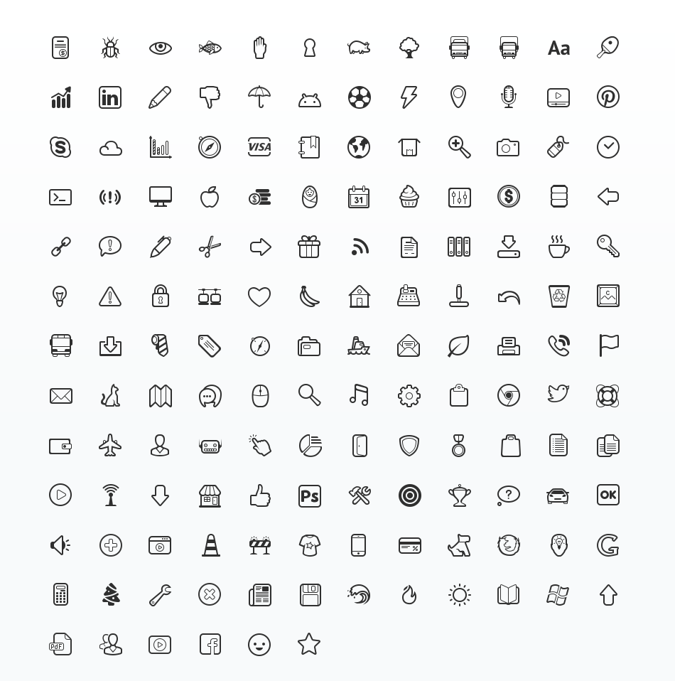 Simplicity Vector Icon Set