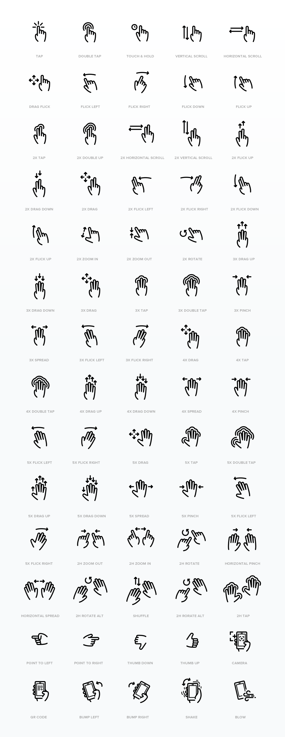 Gesture Vector Icon Set