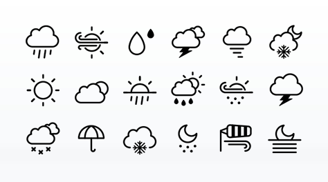 Weather Glyph Set