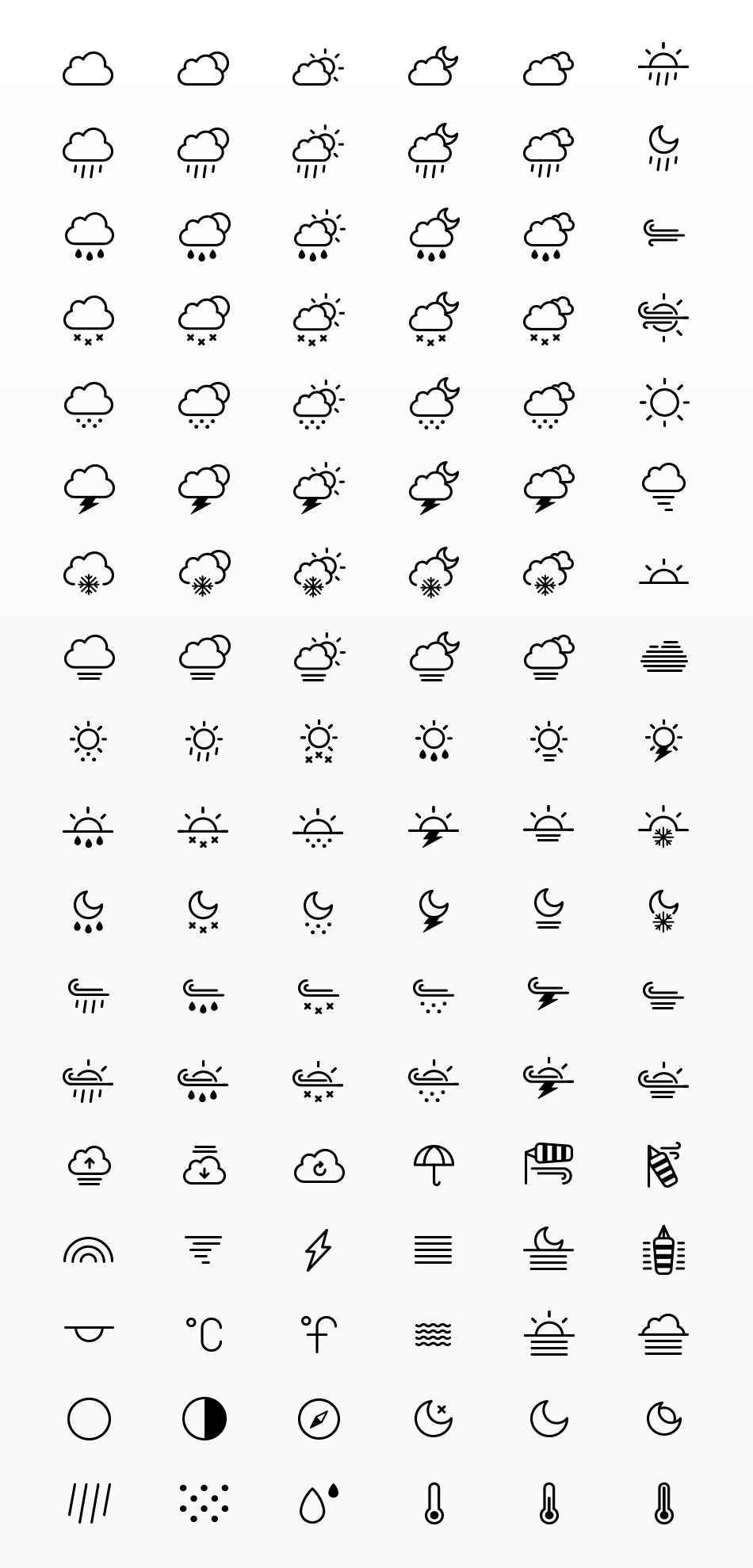 Weather Glyph Set